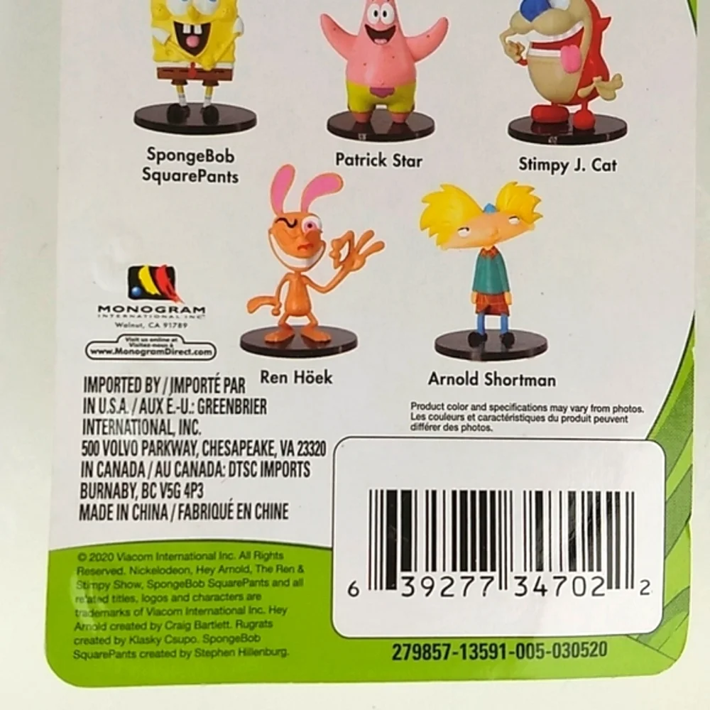 2/$12 Ren Hoek Nickelodeon Figurine On Factory Sealed Retail Card